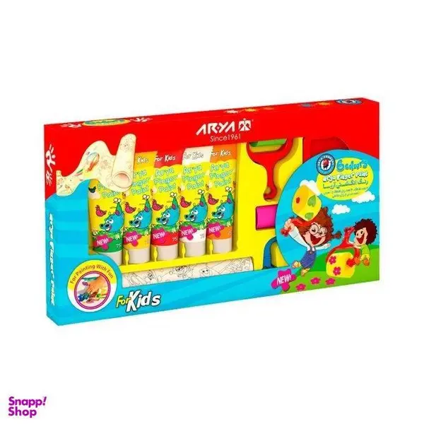 رنگ انگشتی 6 رنگ آریا مدل تیوپی