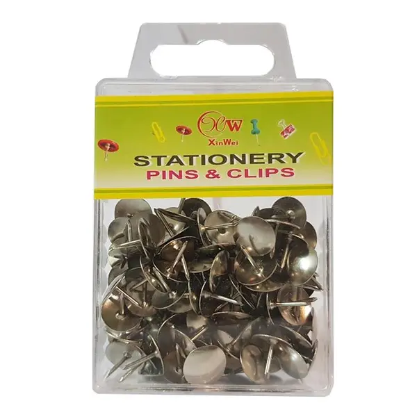 پونز ژین وی مدل استیل بسته 100 عددی Xin Wei Steal Push Pin -100Pcs پونز ژین وی مدل استیل بسته 100 عددی Xin Wei Steal Push Pin -100Pcs