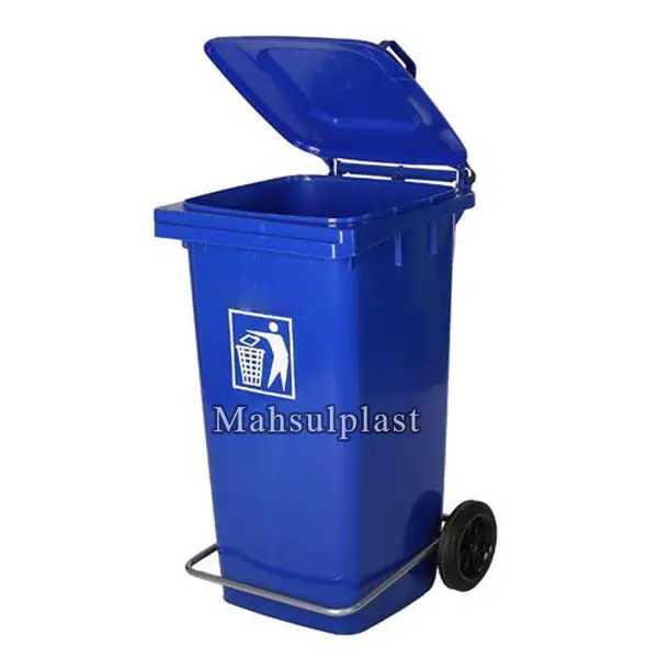 سطل زباله اداری سبلان کد 201/1 ظرفیت 240 لیتر (چرخدار و پدال دار)