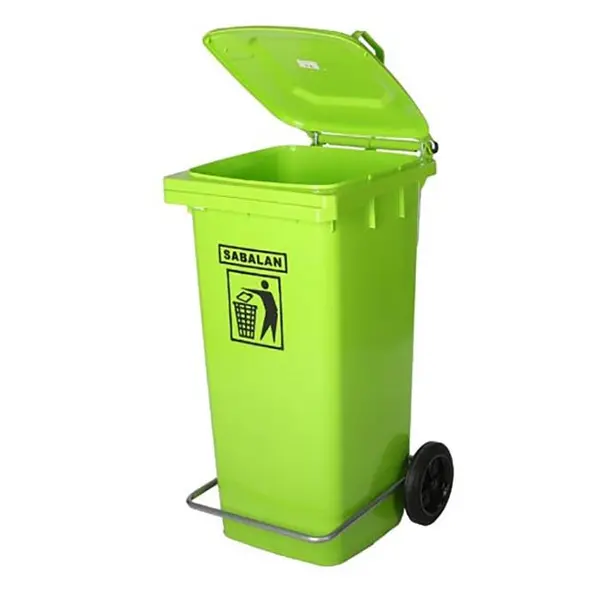 سطل زباله اداری سبلان کد 201/1 ظرفیت 240 لیتر (چرخدار و پدال دار)