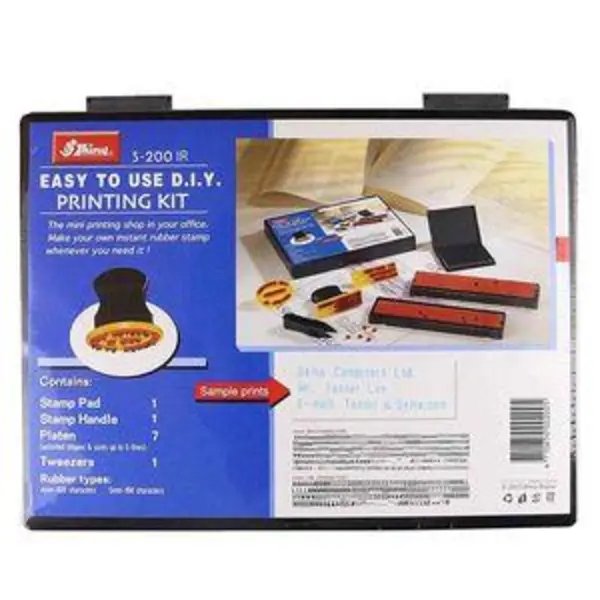 مهر شاینی مدل S-200 طرح حروف و علائم فارسی مجموعه 12 عددی به همراه استامپ