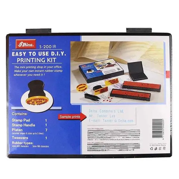 مهر شاینی مدل S-200 طرح حروف و علائم فارسی مجموعه 12 عددی به همراه استامپ