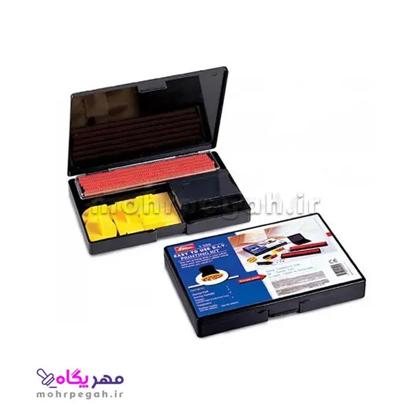 مهر شاینی مدل S-200 طرح حروف و علائم انگلیسی مجموعه 7 عددی به همراه استامپ