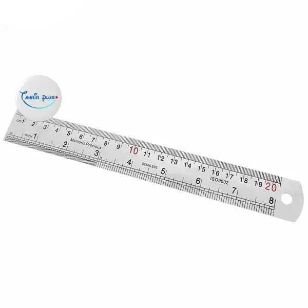 خط کش فلزی کد 25050007 سایز 20 سانتی متری