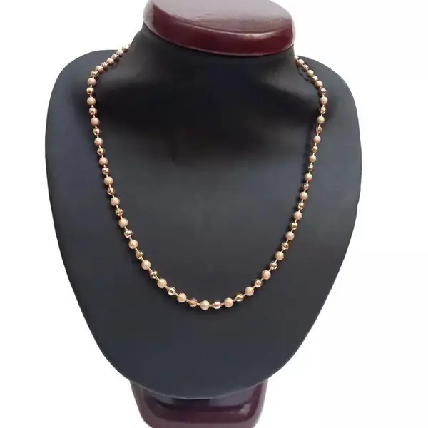 زنجیر زنانه ژوپینگ مدل گوی شنی و تراش دار