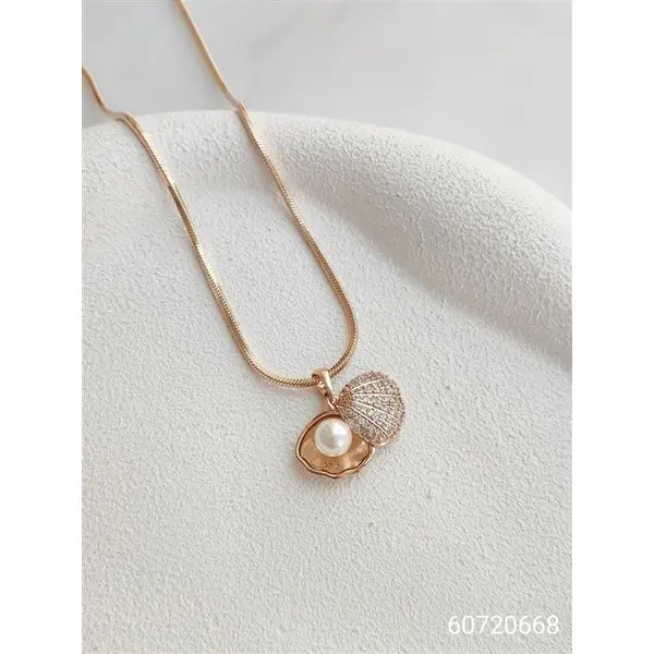 گردنبند زنانه جدید مارک ژوپینگ طرح صدف ضدحساسیت رنگ ثابت و با کیفیت کد 1515613