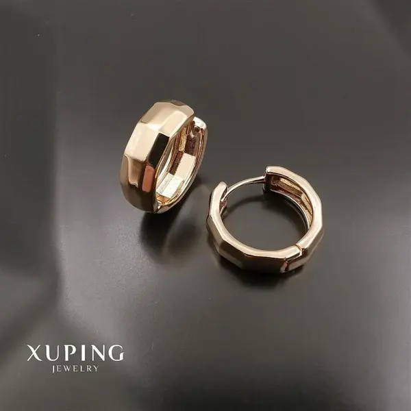 گوشواره زنانه ژوپینگ مدل حلقه ای چند ضلعی