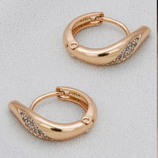 گوشواره زنانه ژوپینگ مدل نگینی ریز