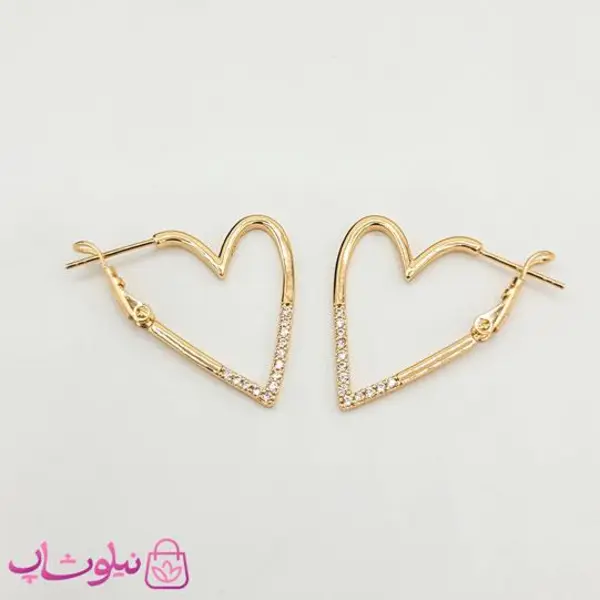 گوشواره زنانه ژوپینگ مدل قلب - 4