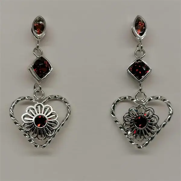 گوشواره زنانه ژوپینگ مدل قلب - 3