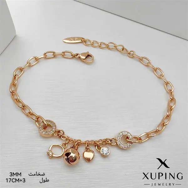 دستبند نگینی طرح اشک زنانه برند ژوپینگ کد 002956