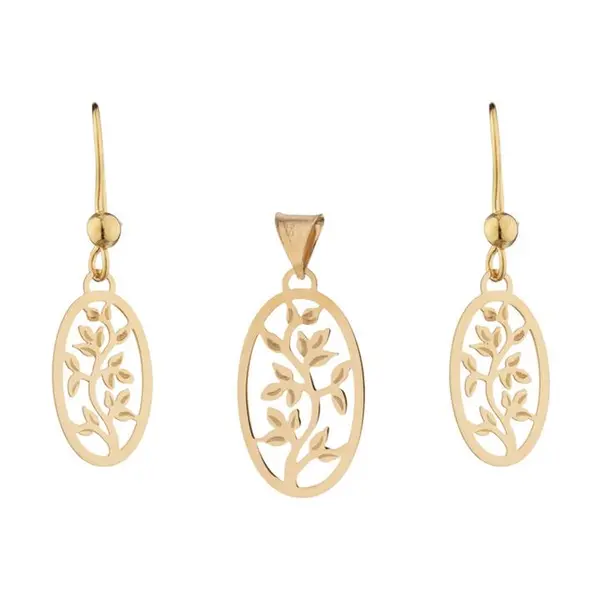 نیم ست طلا 18 عیار زنانه مایا ماهک مدل MS0693