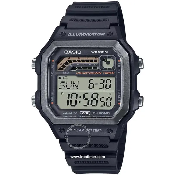 ساعت مچی مردانه کاسیو مدل CASIO-WS-1600H-1AVDF