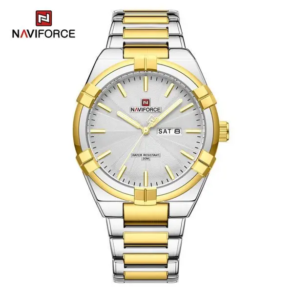 ساعت مچی مردانه کلاسیک نیوی فورس مدل NF-9218-G/W