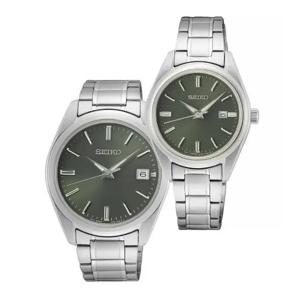 ساعت مچی ست مردانه و زنانه سیکو seiko اورجینال مدل SUR527P1-SUR533P1