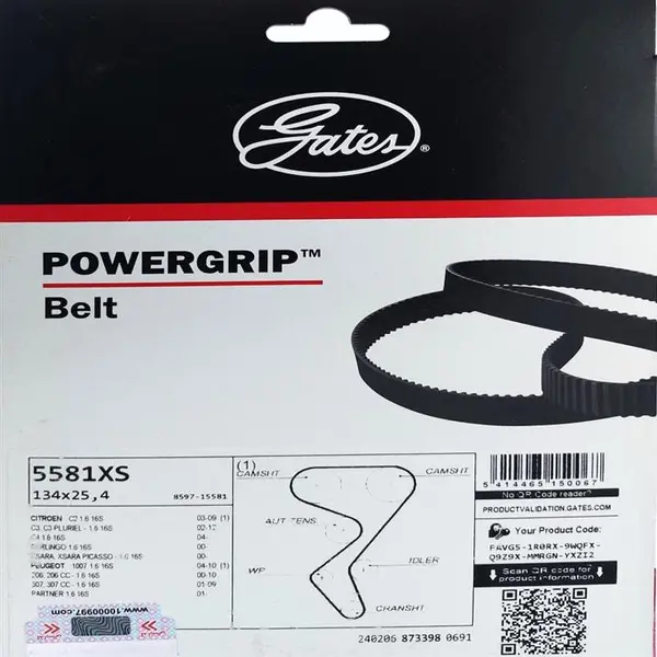 تسمه تایم پاور گریپ مناسب پژو ۲۰۶ تیپ ۵