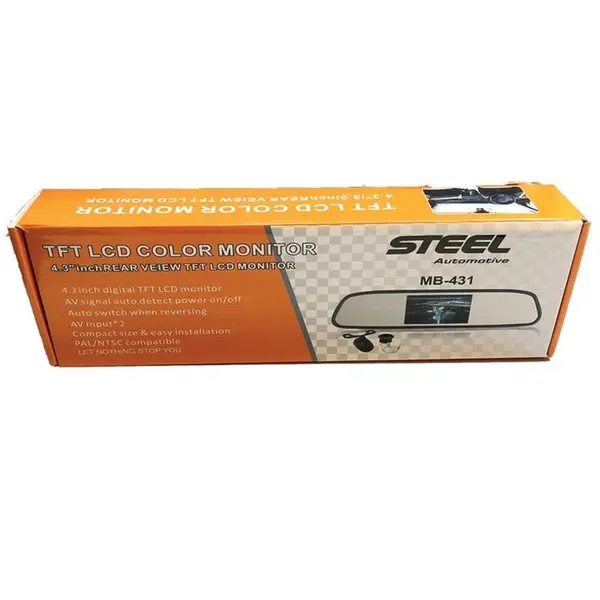 دوربین و مانیتور آینه ای استیل Steel مدل mb-431