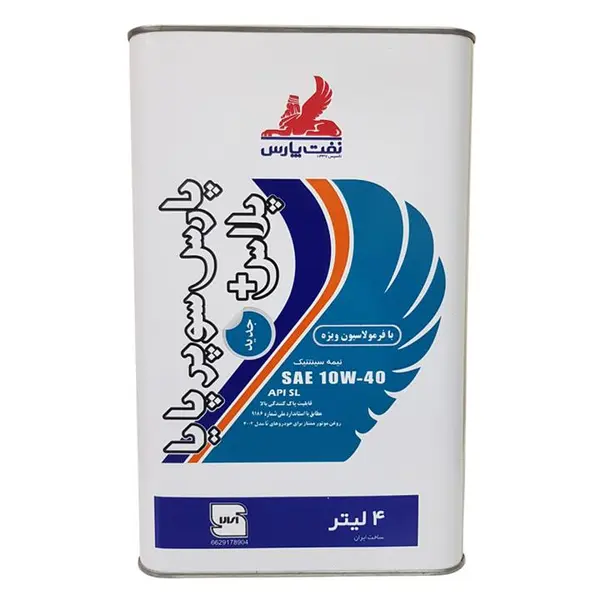 روغن موتور خودرو نفت پارس مدل سوپر پایا پلاس 10W40 حجم 4 لیتر