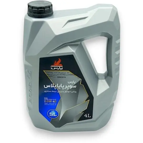 روغن موتور خودرو نفت پارس مدل سوپر پایا پلاس 10W40 حجم 4 لیتر
