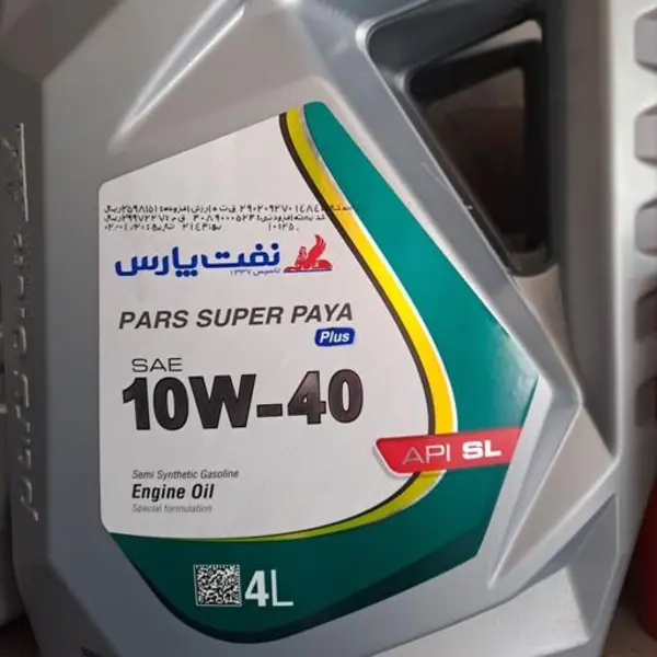 روغن موتور خودرو نفت پارس مدل سوپر پایا پلاس 10W40 حجم 4 لیتر