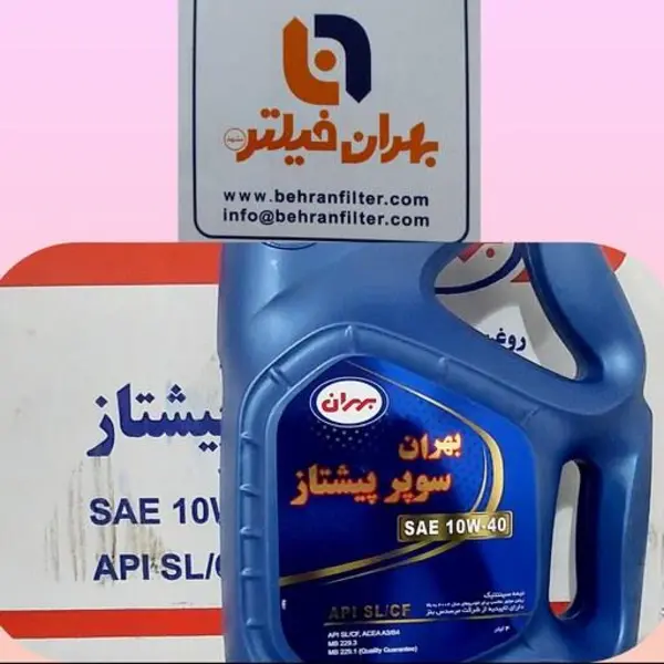 روغن موتور بهران سوپر پیشتاز 10W40 sl پلاستیکی 4لیتری