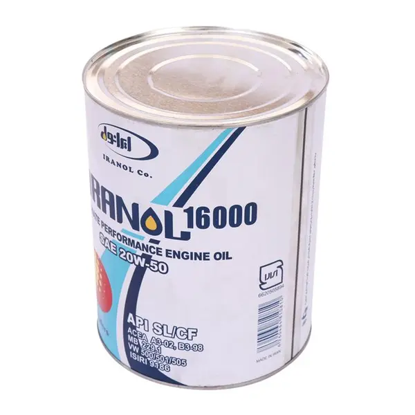 روغن موتور خودرو ایرانول 16000 ،چهار لیتری SL 20W50 روغن موتور خودرو ایرانول 16000 ،چهار لیتری SL 20W50