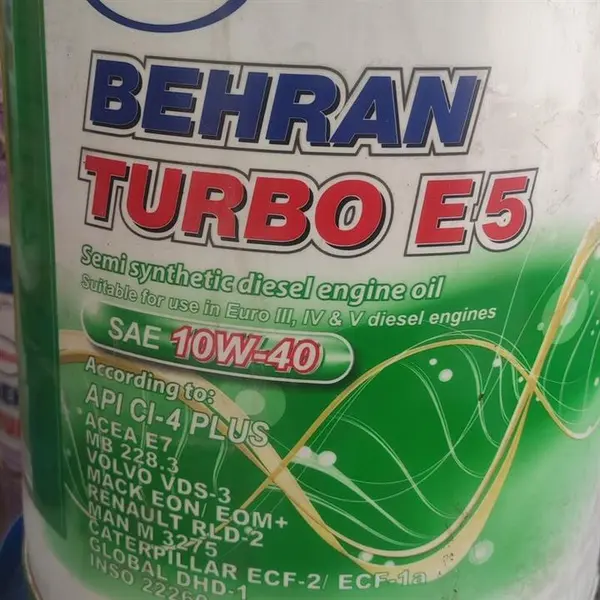 روغن موتور بهران مدل توربو یورو E 5 حجم 20 لیتر (10W-40)