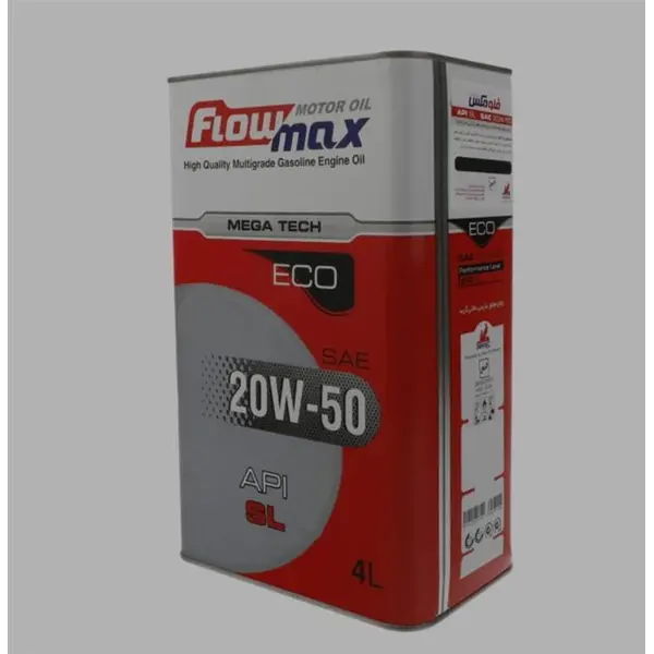 روغن موتور خودرو فلومکس مدل ECO MEGATECH 20W50 sl حجم 4 لیتر