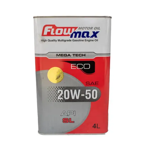 روغن موتور خودرو فلومکس مدل ECO MEGATECH 20W50 sl حجم 4 لیتر