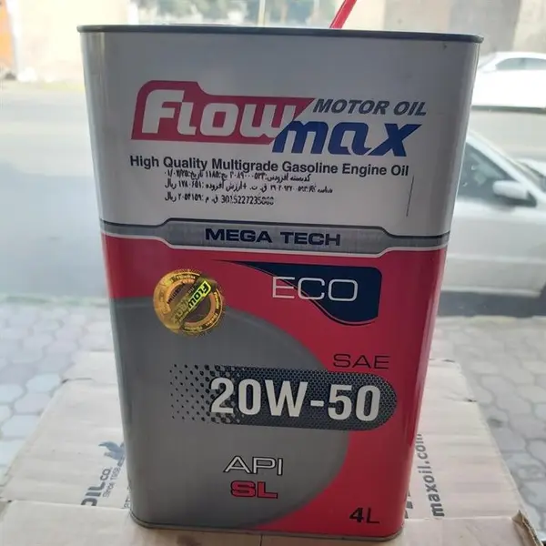 روغن موتور خودرو فلومکس مدل ECO MEGATECH 20W50 sl حجم 4 لیتر