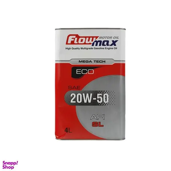 روغن موتور خودرو فلومکس مدل ECO MEGATECH 20W50 sl حجم 4 لیتر