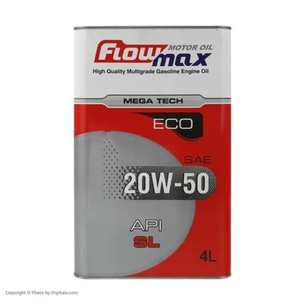 روغن موتور خودرو فلومکس مدل ECO MEGATECH 20W50 sl حجم 4 لیتر