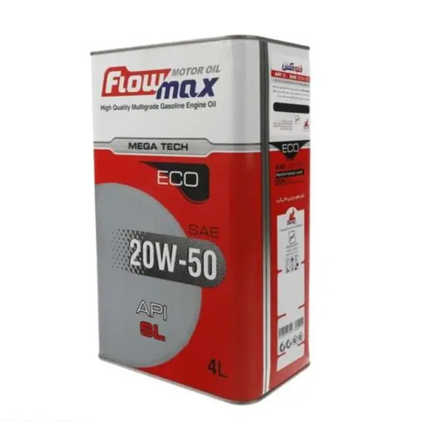 روغن موتور خودرو فلومکس مدل ECO MEGATECH 20W50 sl حجم 4 لیتر