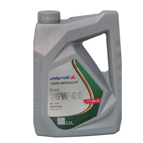 روغن دنده نفت پارس مدل پارس مدوس کد SAE 75w-90 حجم 2.5 لیتر روغن دنده نفت پارس مدل پارس مدوس کد SAE 75w-90 حجم 2.5 لیتر