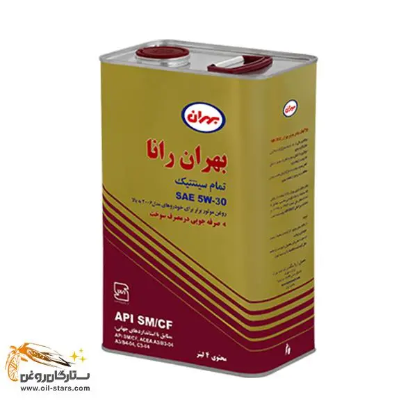 روغن موتور بهران مدل سوپر رانا پلاس SN حجم 4 لیتر (5W-30)