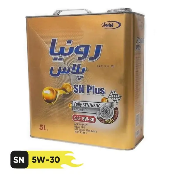روغن موتور ایرانول مدل رونیا پلاس SN کد 5w-30 حجم 5 لیتر - 6