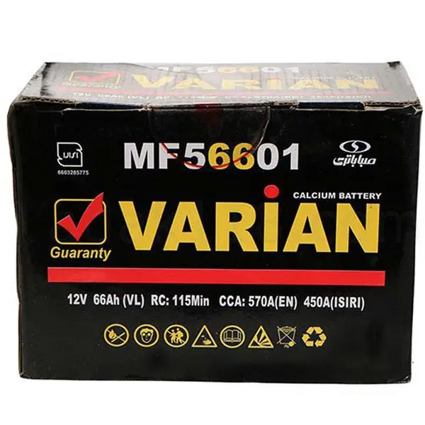 باتری اتمی خودرو مدل MF56601 واریان 66 آمپر - 2