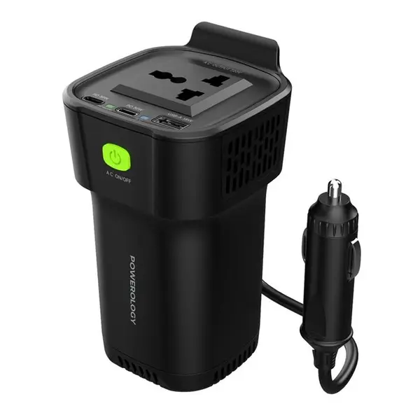 مبدل برق خودرو پاورولوجی مدل POWER INVERTER 150W P150INVBK - 4