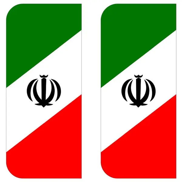 برچسب پلاک خودرو مستر راد طرح پرچم ایران مدل 1221بسته دوعددی