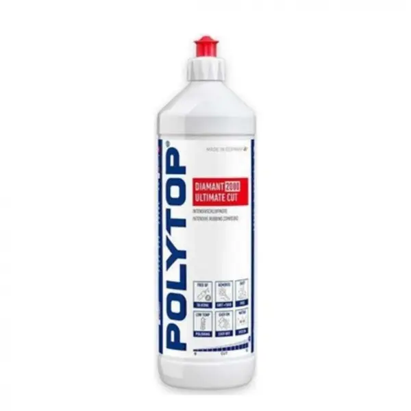 پولیش زبر 2000 پلی تاپ مخصوص بدنه خودرو Polytop Diamant 2000 Ultimate Cut حجم 1000 میلی لیتر پولیش زبر 2000 پلی تاپ مخصوص بدنه خودرو Polytop Diamant 2000 Ultimate Cut حجم 1000 میلی لیتر