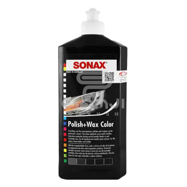 پولیش و واکس رنگی سوناکس مدل 296100 حجم 500 میلی لیتر مخصوص خودروهای مشکی پولیش و واکس رنگی سوناکس مدل 296100 حجم 500 میلی لیتر مخصوص خودروهای مشکی