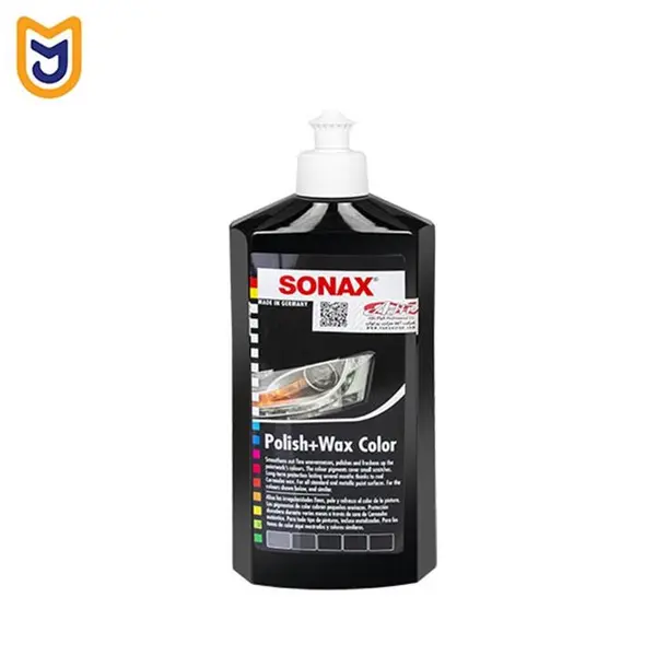 پولیش و واکس رنگی سوناکس مدل 296100 حجم 500 میلی لیتر مخصوص خودروهای مشکی