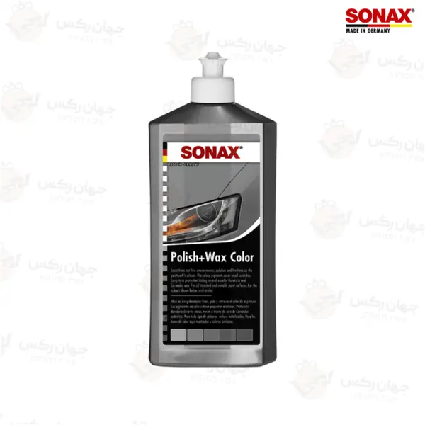 پولیش و واکس رنگی سوناکس مدل 296300 حجم 500 میلی لیتر مخصوص خودروهای طوسی و نقره ای