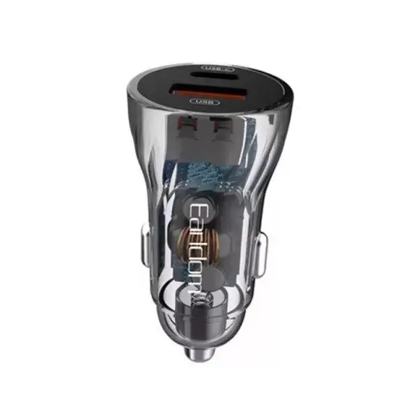 شارژ فندکی تایپ سی و یو اس بی 48 وات ارلدام Earldom ES-CC17 Car Charger USB C A 3.0A