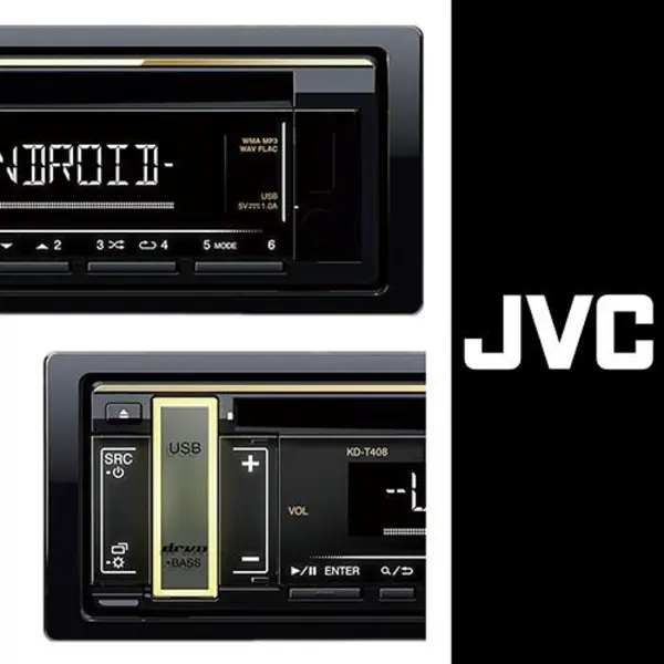پخش کننده خودرو جی وی سی مدل JVC KD-T408