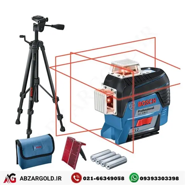 تراز لیزری نور سبز بوش مدل GLL 3-80 CG L-BOXX