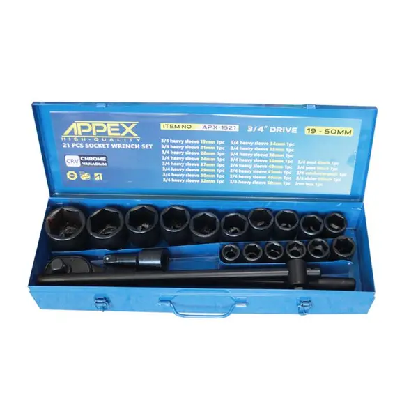 جعبه بکس اپکس مدل YP-APX-1521-3/4 مجموعه 21 عددی - 6