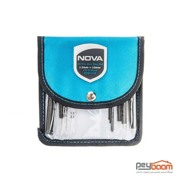 مجموعه 10 عددی آچار آلن نووا مدل NTK1142