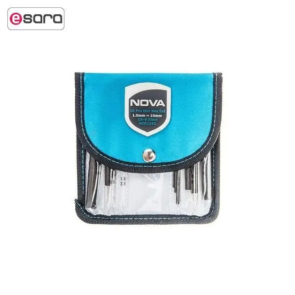 مجموعه 10 عددی آچار آلن نووا مدل NTK1142