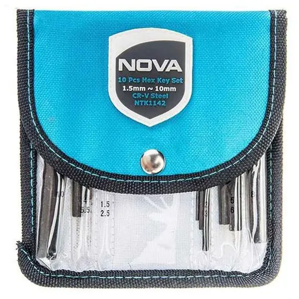 مجموعه 10 عددی آچار آلن نووا مدل NTK1142